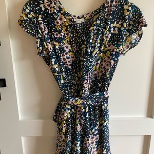 Loft Gorgeous Floral Romper with Flutter Sleeve XS